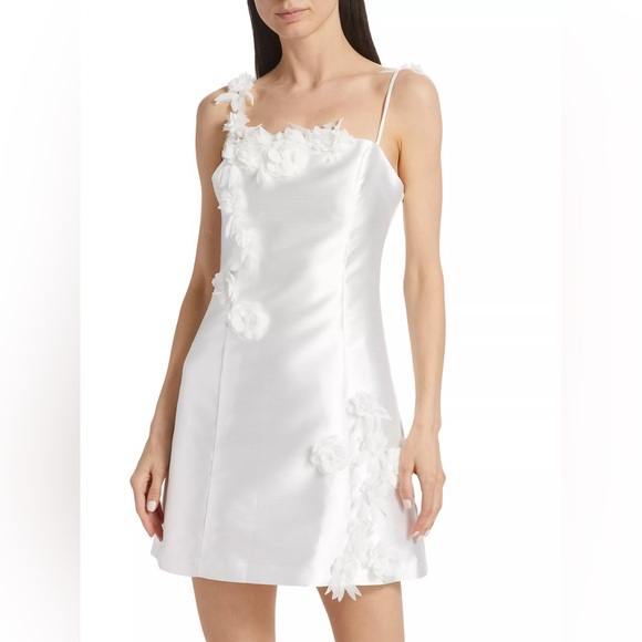 NWT ELLIATT Stevie Flower Applique Minidress White Size Small - Picture 6 of 9
